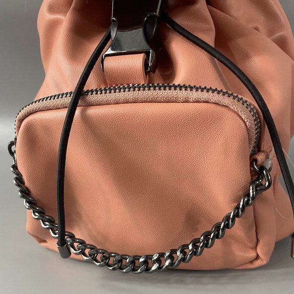 NWOT RACHEL ROY PINK MINI BACKPACK PURSE IN PINK WITH CHAIN DETAILING main image 7